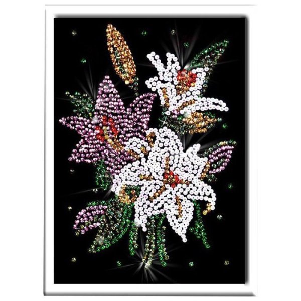 Волшебная мастерская мозаика из пайеток "лилии" 023