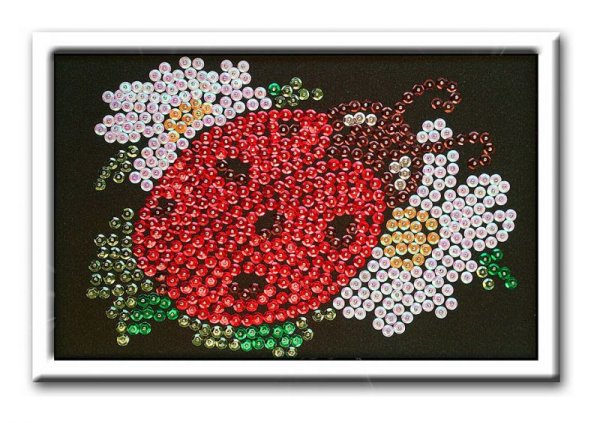 Волшебная мастерская мозаика из пайеток Божья коровка м017