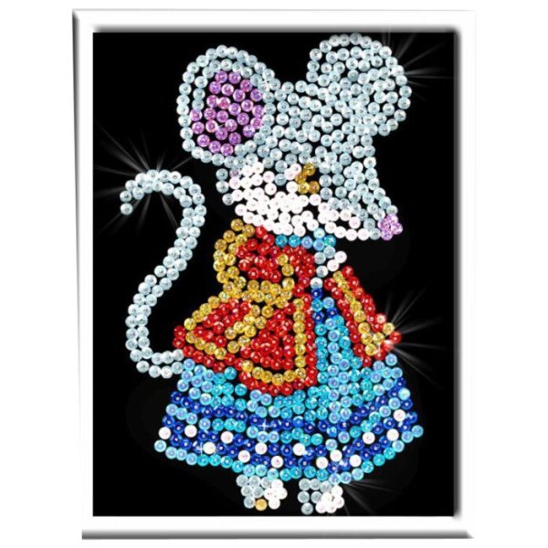 Волшебная мастерская мозаика из пайеток мышка м011