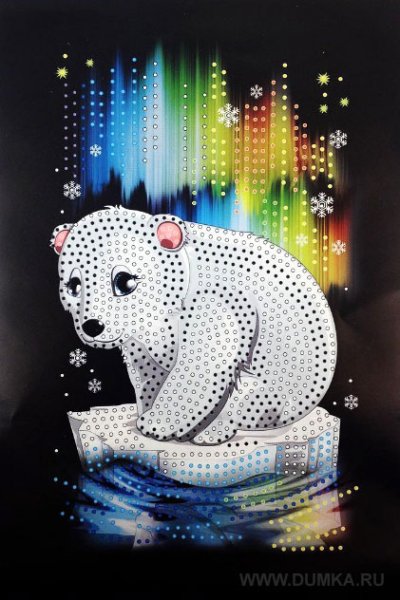 Картина из пайеток. "Мишка"