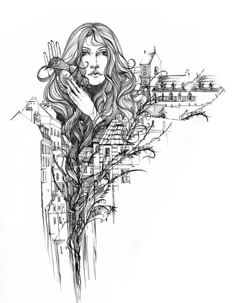 Рисунки тушью