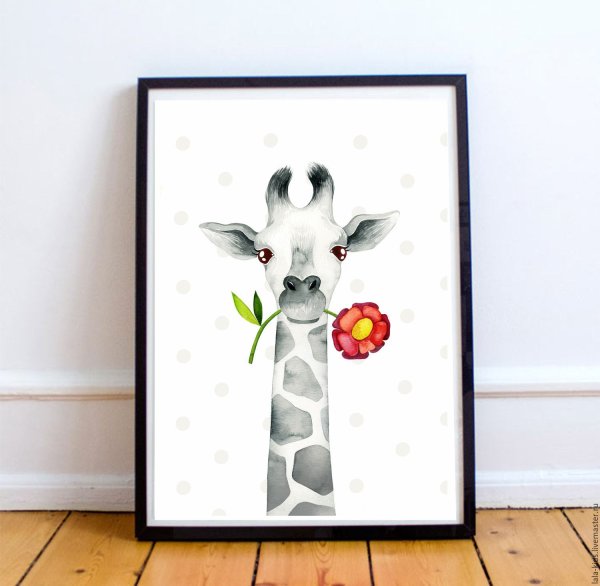 Постеры животных для интерьера