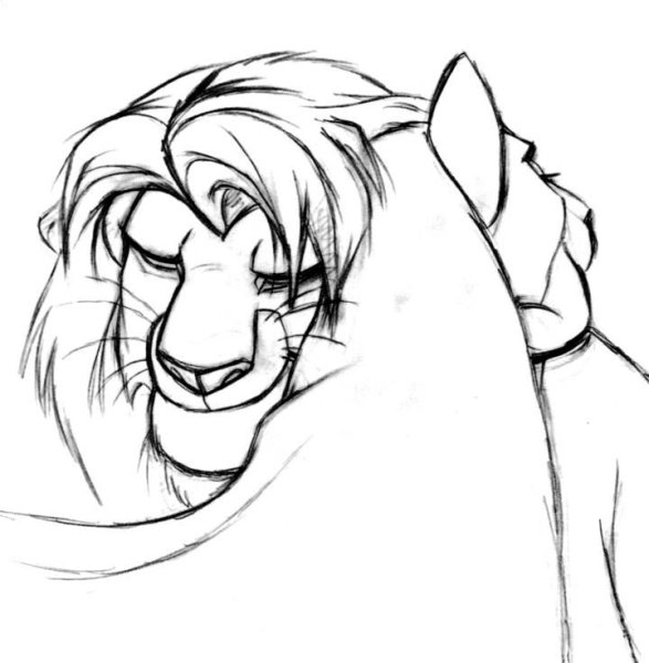 Наброски Король Лев Симба