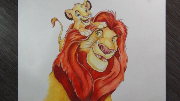 Симба Король Лев в красках