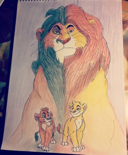 Король Лев Муфаса нарисовать