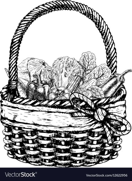 Корзинка карандашом