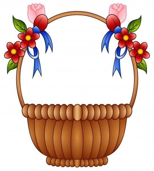 Корзинка для вырезания цветная