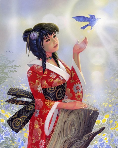 Портрет японской девушки