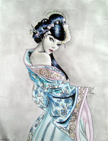 Гейша рисунок