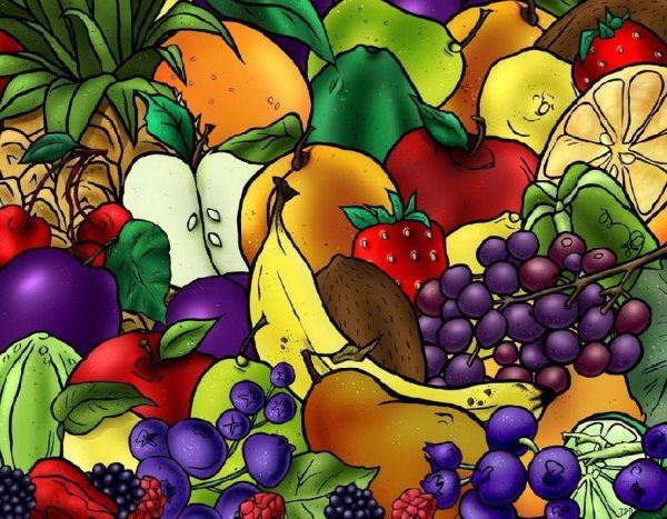 Овощи и фрукты рисунки