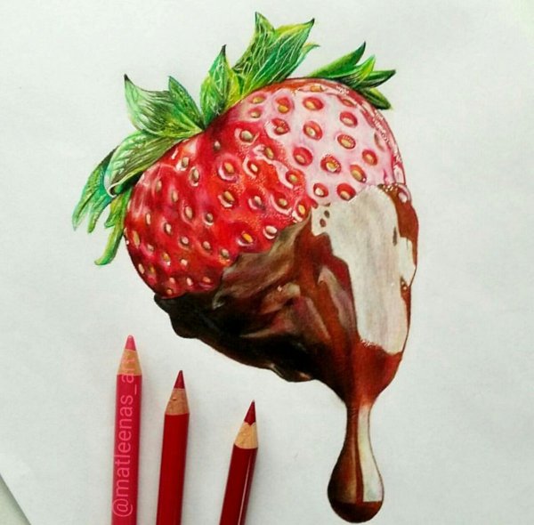 Фрукты маркерами