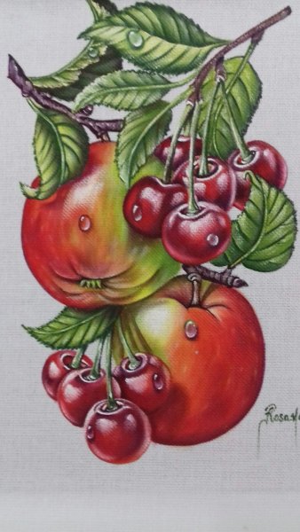 Рисование цветными карандашами фрукты