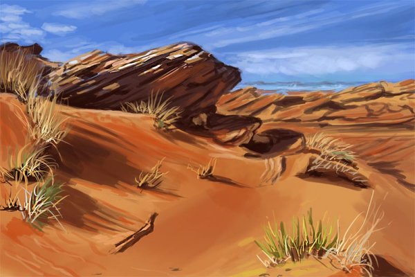 Нарисовать пустыню