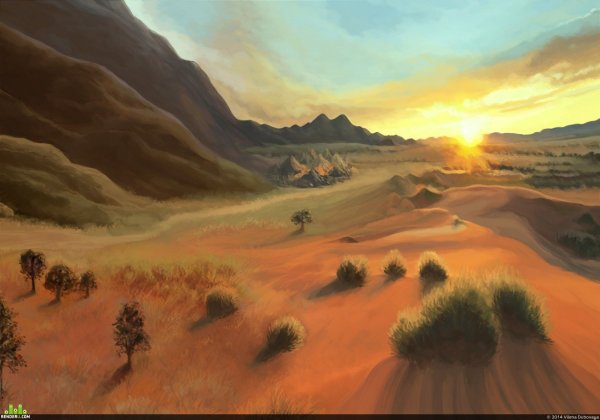Фэнтези пейзажи пустыня