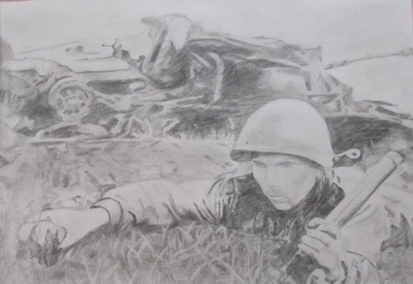 Рисунок на тему война карандашом