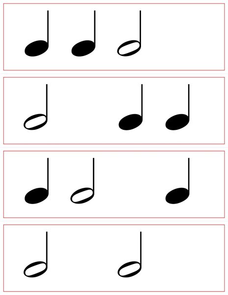 Sol-fa ритмические карточки