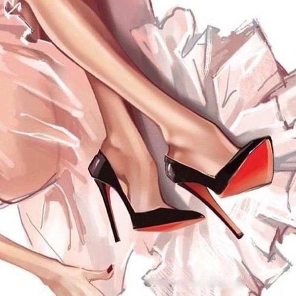 Нарисованные ноги в туфлях