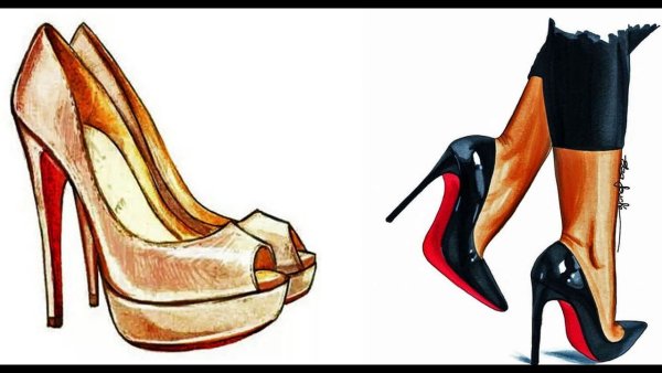Туфли на каблуках иллюстрация