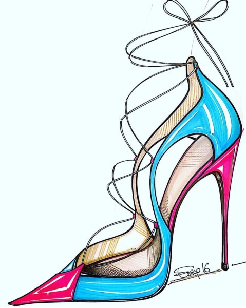 Срисовать туфли
