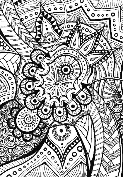 Раскраски Зентангл и дудлинг