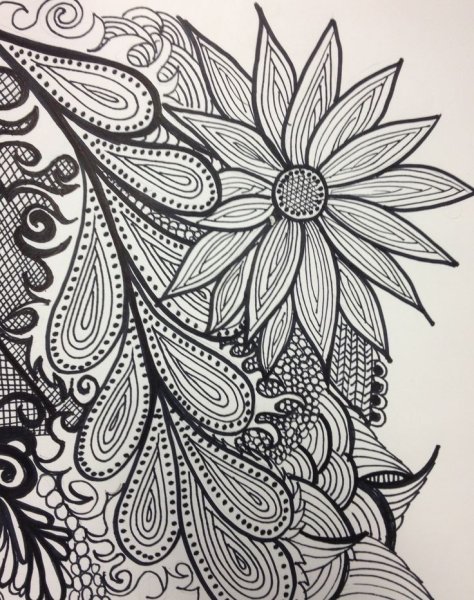 Зентангл цветы