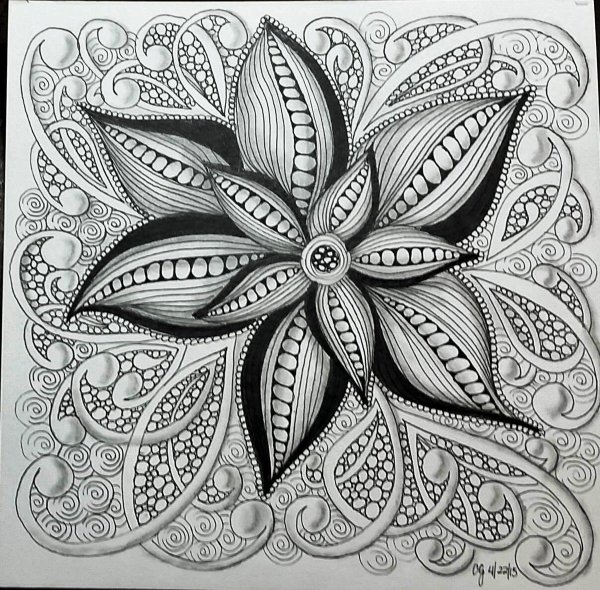 Зентангл дудлинг зенарт