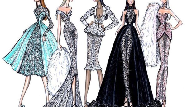 Модели для рисования платьев