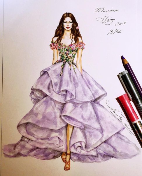 Дизайнерские эскизы одежды
