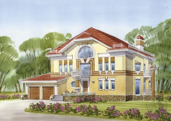 Проекты домов и коттеджей карандашом