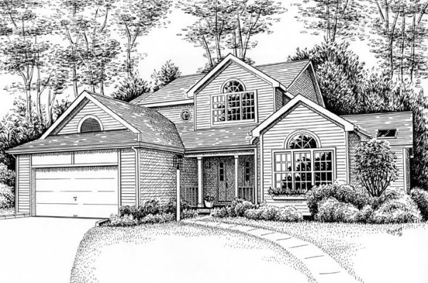 Дом с гаражом раскраска