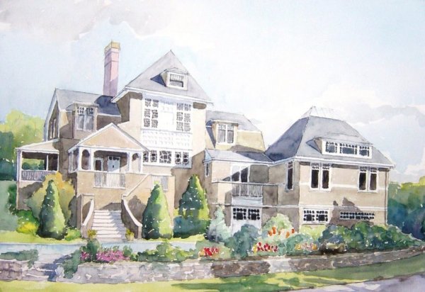 Красивый дом рисунок