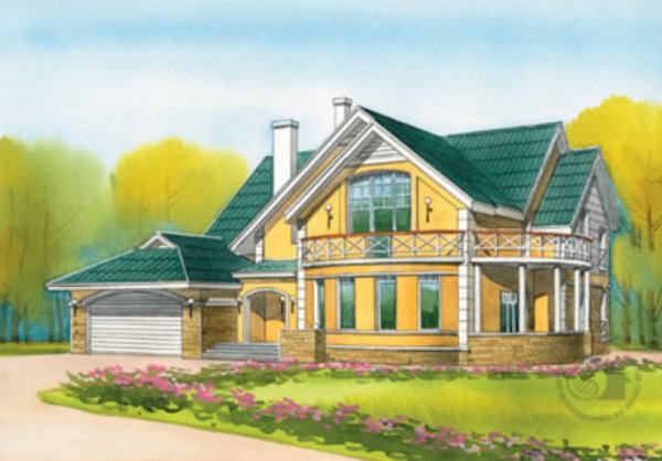 Коттедж иллюстрация