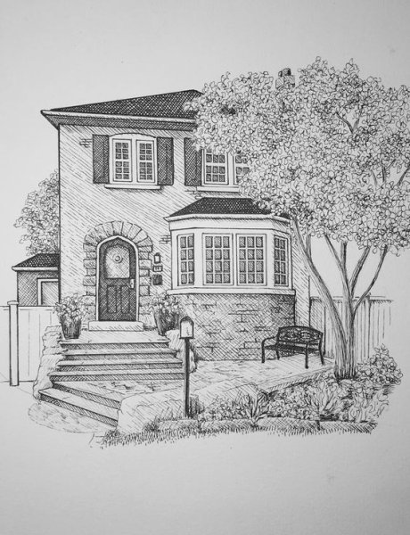 Скетч домик