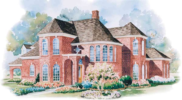 Нарисованный кирпичный дом