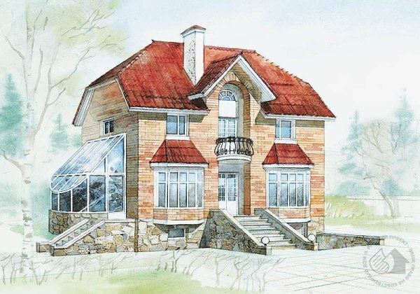 Коттедж иллюстрация