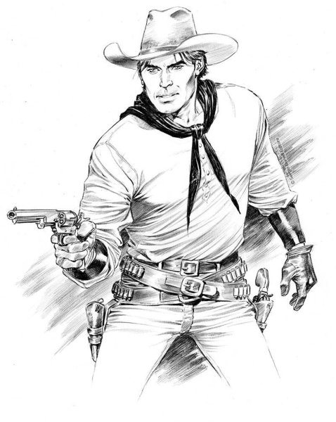 Ковбой карандашом