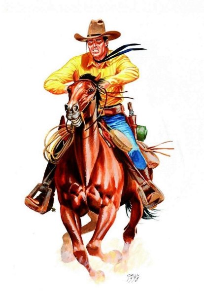 Ковбой на коне