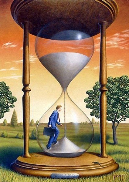 Человек в песочных часах