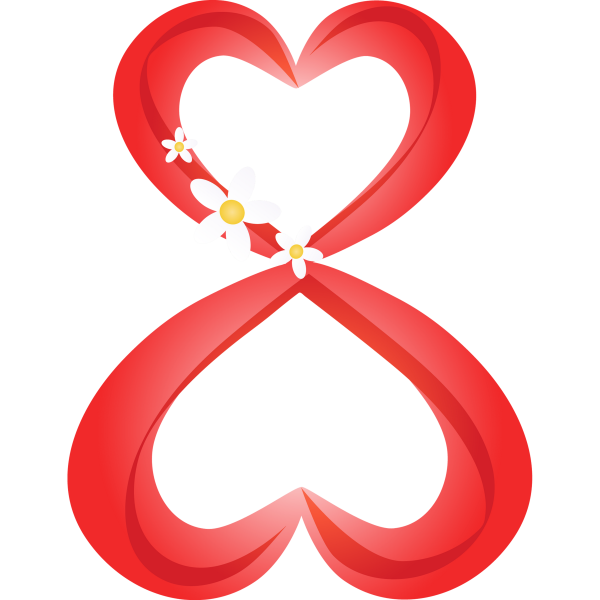 Восьмерка с сердечками