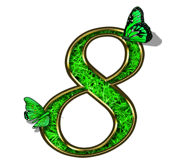 Цифра 8 цветная