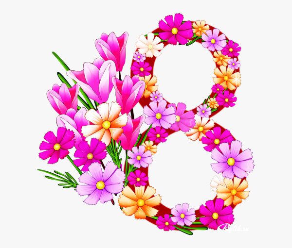 Восьмерка из цветов