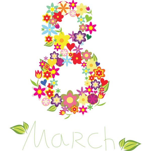 Восьмерка из цветов