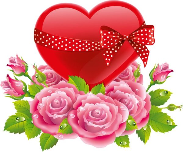 Сердце с цветами