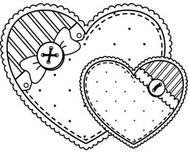 Валентинки для раскрашивания