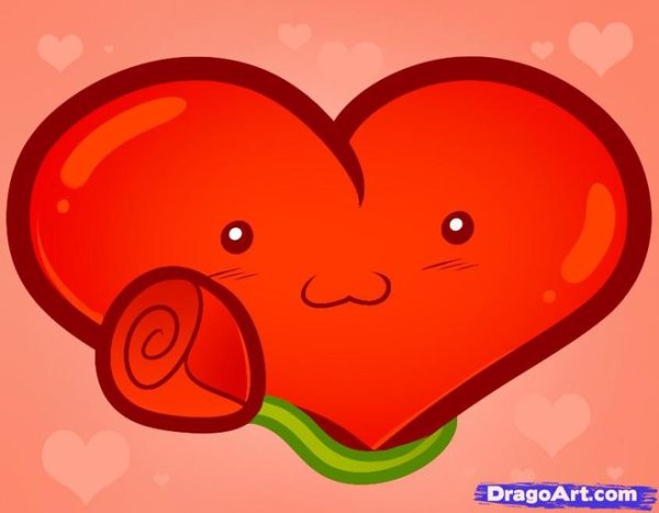 Рисование валентинки