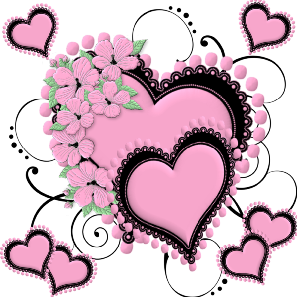 Валентинки розовые