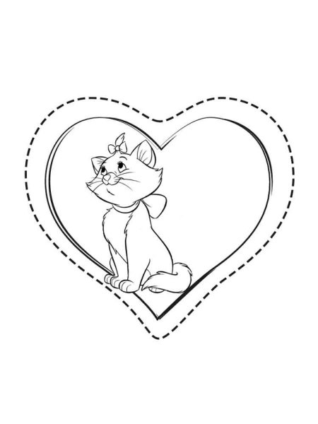 Раскраска валентинки сердечки