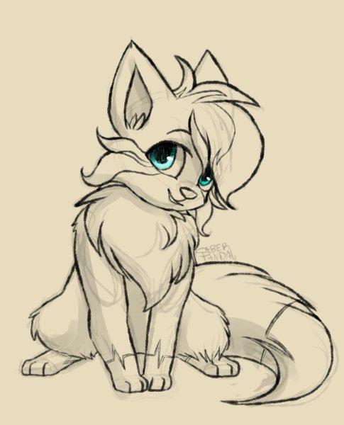 Лайн для рисования фурри