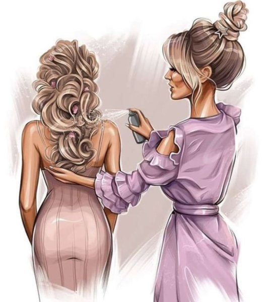 Иллюстрация для мастера по прическам