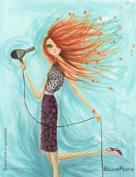 Парикмахер иллюстрации акварель